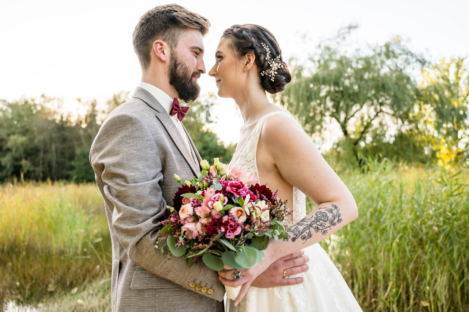 Hochzeitsportrait Brautpaar Eggershof Soltau